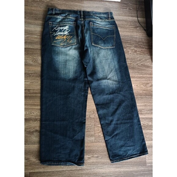 Touch Line Jeans Handpainted  Men’s Size 40 X 32 Baggy Fit 90s Y2K JNCO Style - Picture 2 of 14